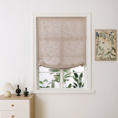 Luna Linen Sheer Relaxe Roman Shades - VeilVeil