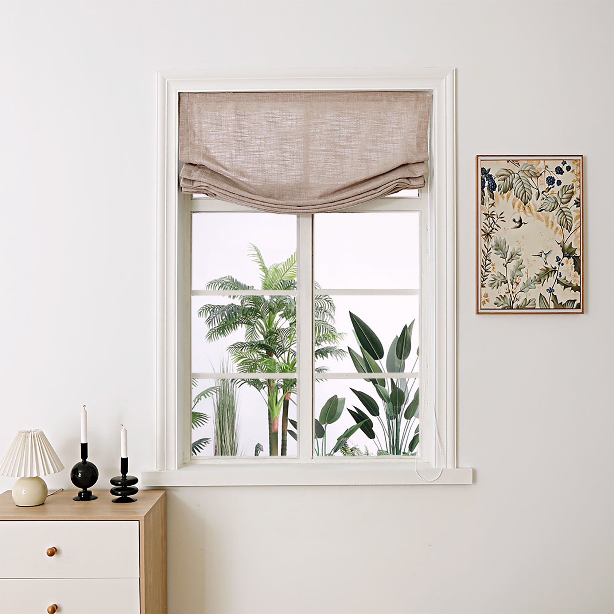 Luna Linen Sheer Relaxe Roman Shades - VeilVeil