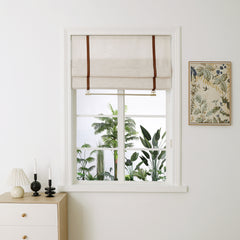 Madison Cotton-Poly Blend Plain Fold Roman Shades - VeilVeil