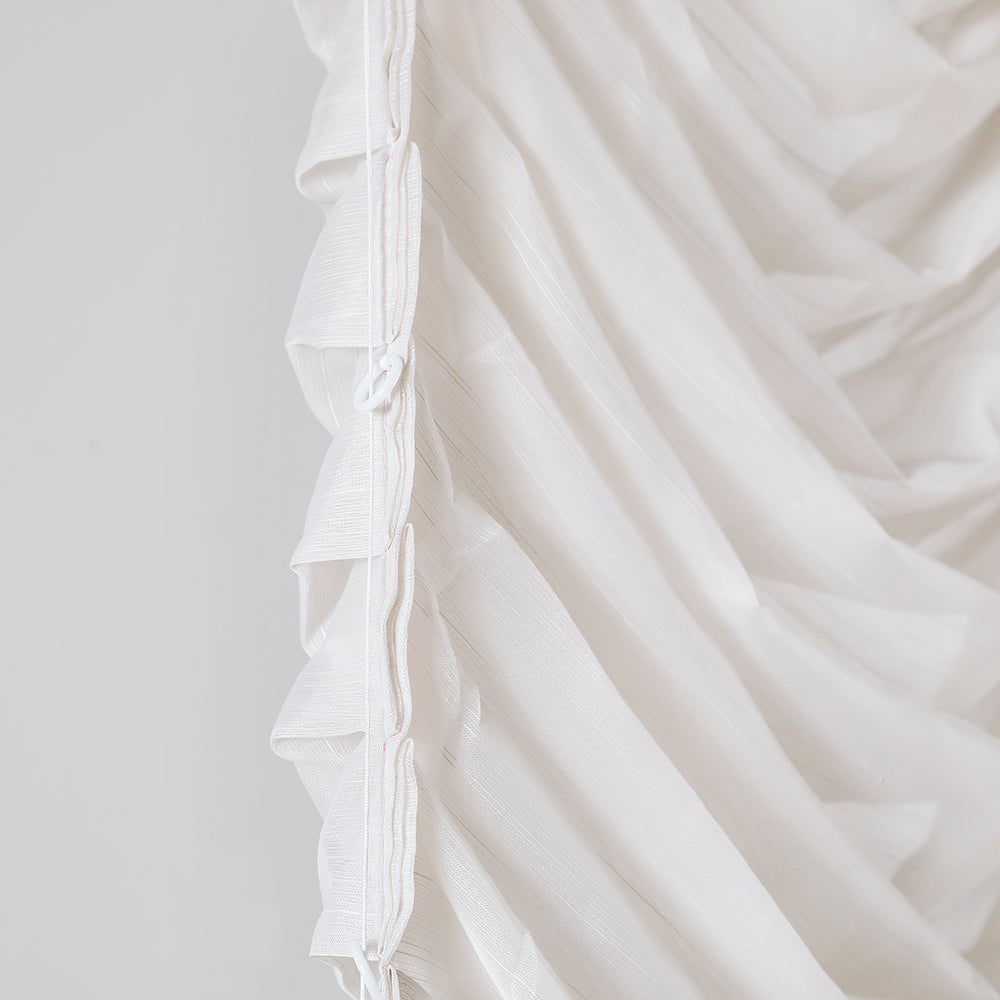 Ava Linen Sheer Austrian Roman Shades - VeilVeil