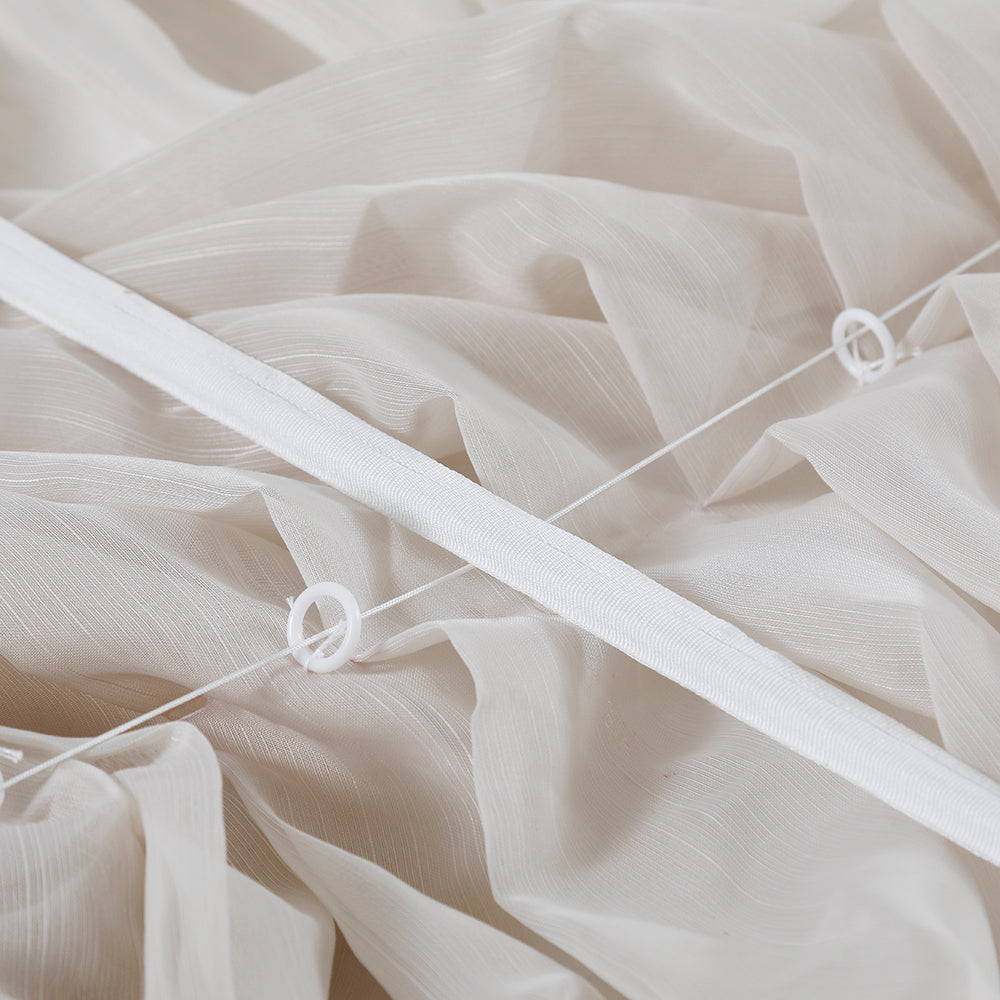 Ava Linen Sheer Austrian Roman Shades - VeilVeil