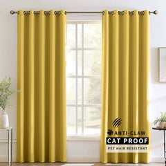 Madison Pet-Friendly Cotton-Poly Blend Curtains & Drapes Pleated