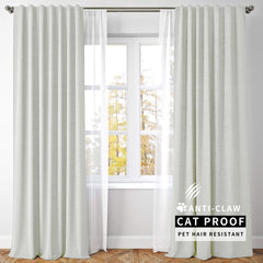 Lena Linen Blend Curtains & Drapes Pleated