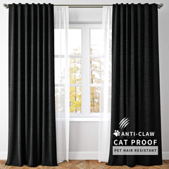 Lena Linen Blend Curtains & Drapes Pleated