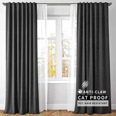 Lena Linen Blend Curtains & Drapes Pleated