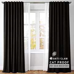 Lena Linen Blend Curtains & Drapes Pleated