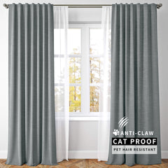 Lena Linen Blend Curtains & Drapes Pleated