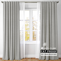 Lena Linen Blend Curtains & Drapes Pleated