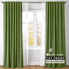 Lena Linen Blend Curtains & Drapes Pleated