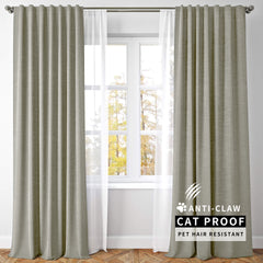 Lena Linen Blend Curtains & Drapes Pleated