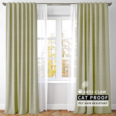 Lena Linen Blend Curtains & Drapes Pleated