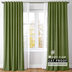 Lena Linen Blend Curtains & Drapes Pleated