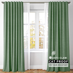 Lena Linen Blend Curtains & Drapes Pleated