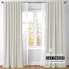 Lena Linen Blend Curtains & Drapes Pleated