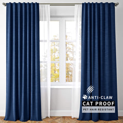 Lena Linen Blend Curtains & Drapes Pleated