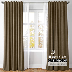Lena Linen Blend Curtains & Drapes Pleated