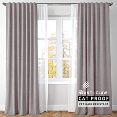 Lena Linen Blend Curtains & Drapes Pleated