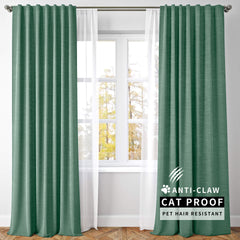 Lena Linen Blend Curtains & Drapes Pleated
