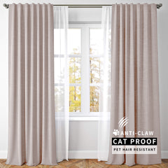Lena Linen Blend Curtains & Drapes Pleated