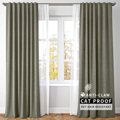 Lena Linen Blend Curtains & Drapes Pleated
