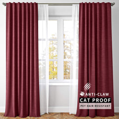 Lena Linen Blend Curtains & Drapes Pleated