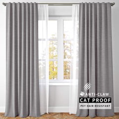 Lena Linen Blend Curtains & Drapes Pleated