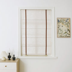 Madison Cotton-Poly Blend Plain Fold Roman Shades - VeilVeil
