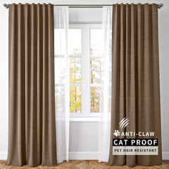 Lena Linen Blend Curtains & Drapes Pleated