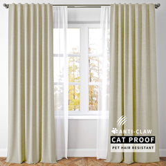Lena Linen Blend Curtains & Drapes Pleated
