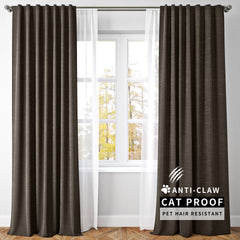 Lena Linen Blend Curtains & Drapes Pleated