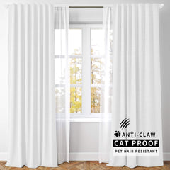 Lena Linen Blend Curtains & Drapes Pleated