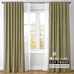 Lena Linen Blend Curtains & Drapes Pleated