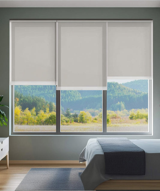 Smart Motorized Roller Shades Breeze White Backside