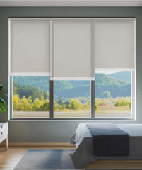 Smart Motorized Roller Shades Breeze White Backside